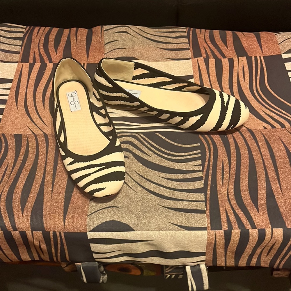 Jessica Simpson Zebra Print Flats